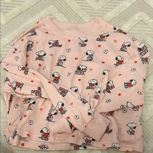 American Eagle Outfitters Pink Snoopy Lounge Top